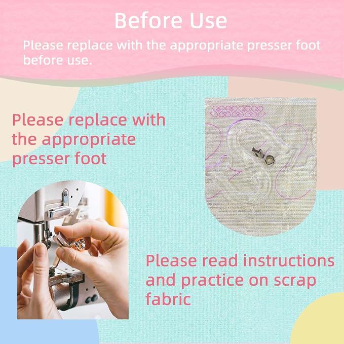 3Pcs Free Motion Quilting Templates