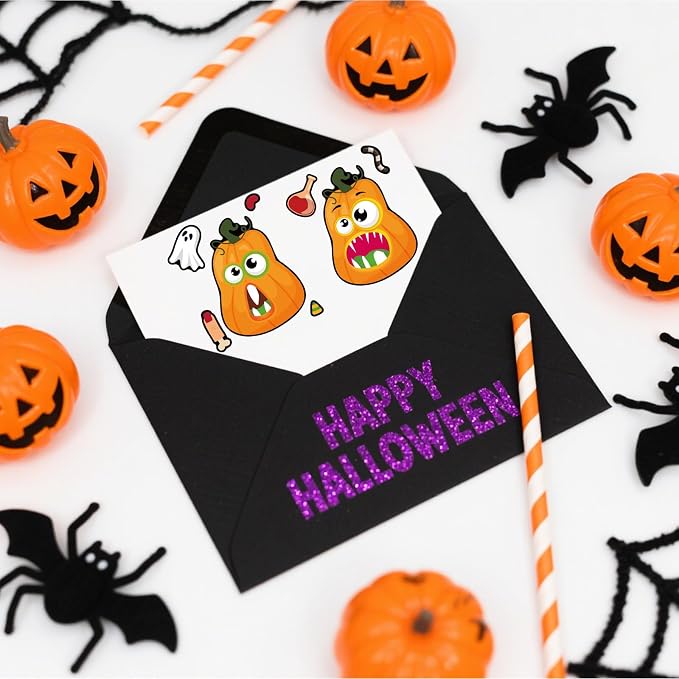56 Sheets Halloween Pumpkin Stickers