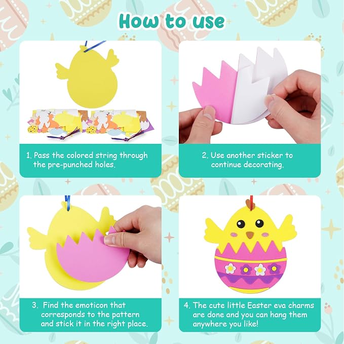 Fennoral 24 Pack Easter Craft Kit