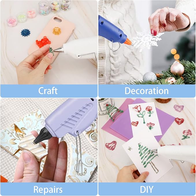 Manarty Black Hot Glue Sticks, All Temperature Adhesive EVA Glue Sticks