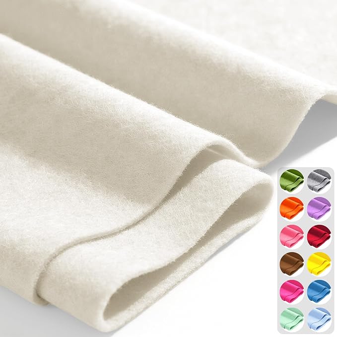 Ivory 36" X 36" Felt Fabric Sheet