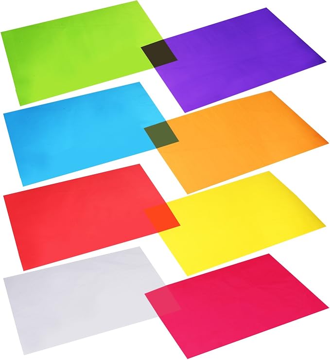 Outus 104 Pcs Colored Cellophane Sheets Cellophane Wrapping Paper