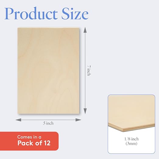 Baltic Birch Plywood, 3 mm 1/8 Craft Wood, B/BB Grade Baltic Birch Sheets