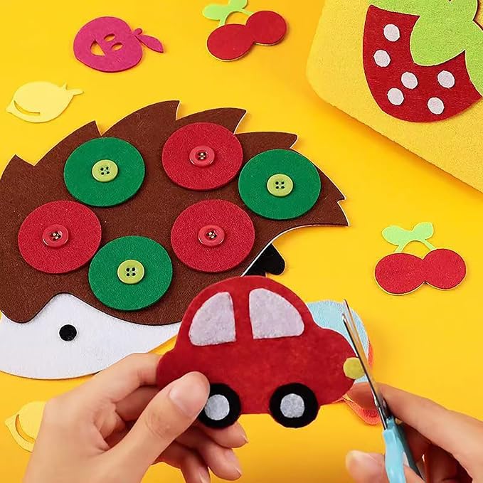60 PCS Felt Fabric Sheets Craft Kit, Thick Nonwoven Felt,