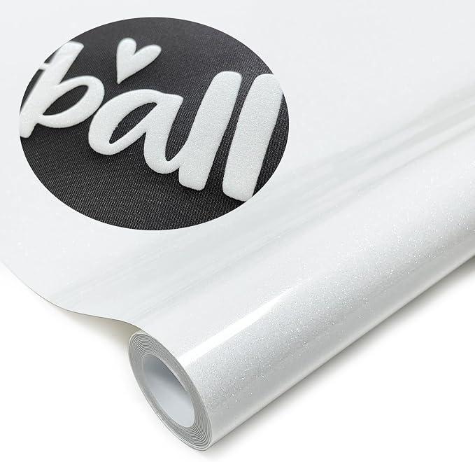 Glitter Puff Heat Transfer Vinyl, 12in X 5ft Iron on Vinyl | 3D Puff, Wash No