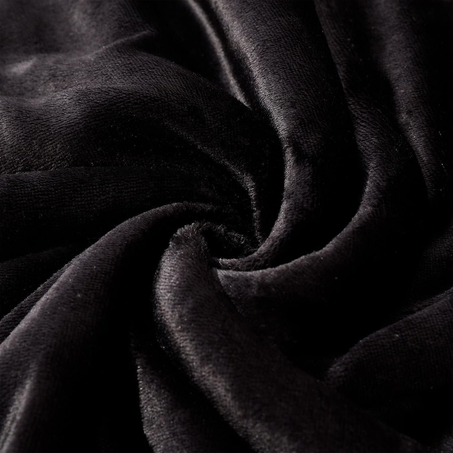 NANPIPER Fleece Blanket Sherpa Throw,Soft Fuzzy Blankets for Couch,Black 50"x60"