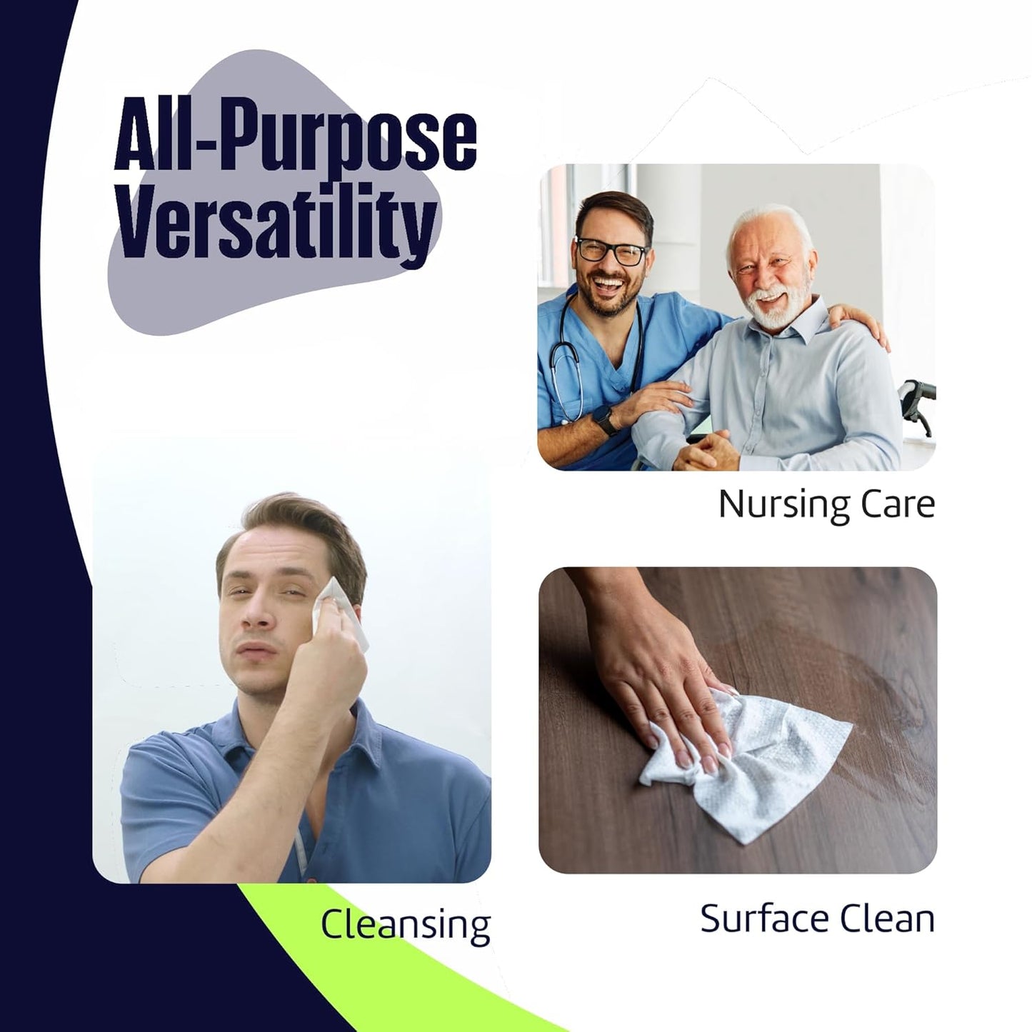 Adult Wipes for Elderly 1 Pack - Hospital Grade Extra Large Extra Thick Disposable Washcloths for Adult No-Rinse Bathing & Shower Alternative - Fragrance-Free XXL