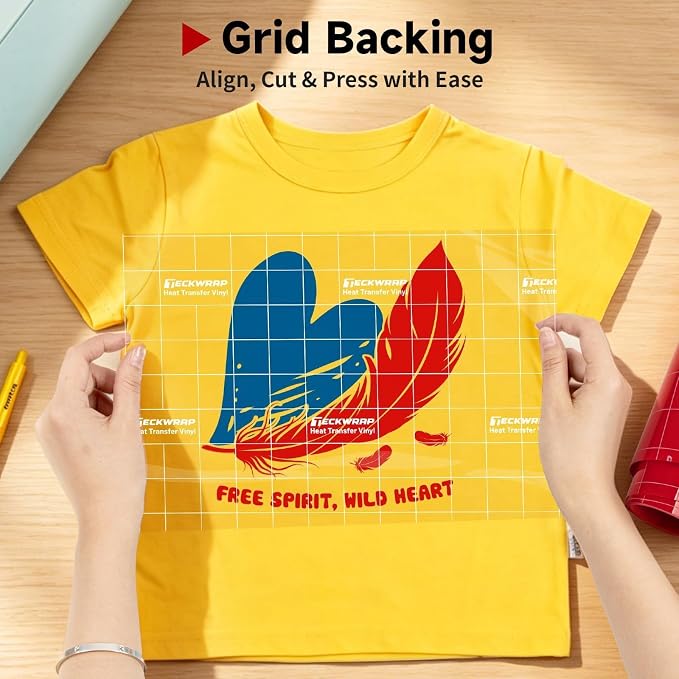 TECKWRAP Heat Transfer Vinyl for T-Shirts, 50+ Washes, REACH Certified & Dryer