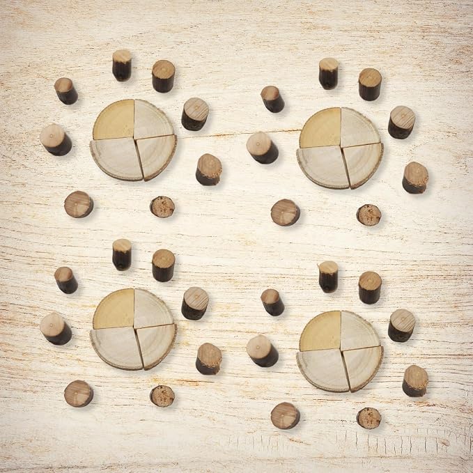 Natural Wood DIY Craft Kit 11 Types of Unfinished Wood Logs, Loose Wood Sticks