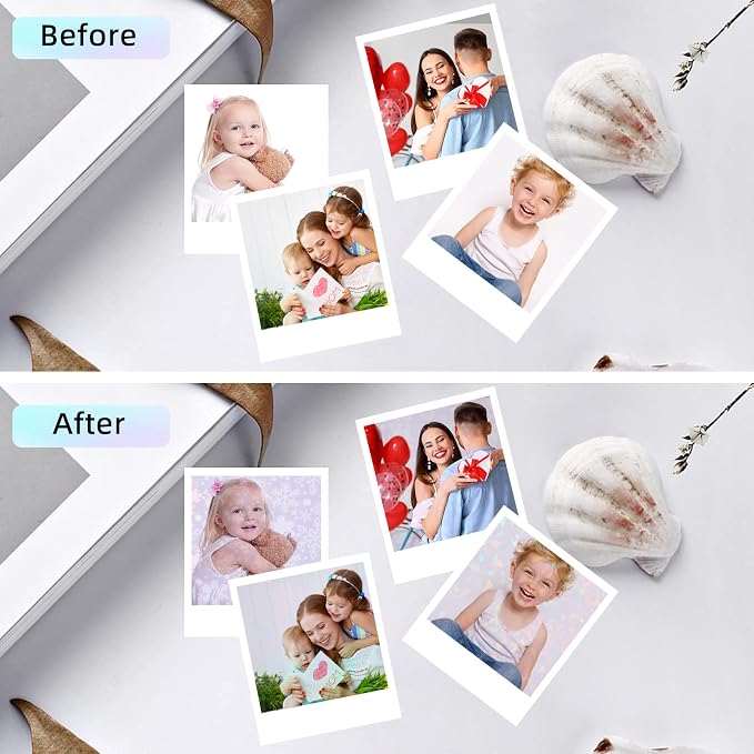 36 Sheets Holographic Laminate Sheets Clear Self Adhesive Sticker Paper |