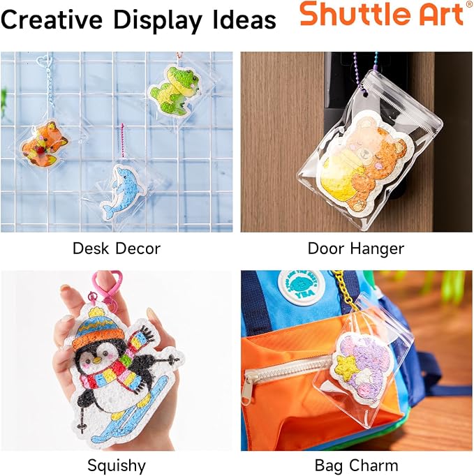 Shuttle Art 63 Pcs Magic Foam Texture Painting Kit Animal Series: 15 Animal
