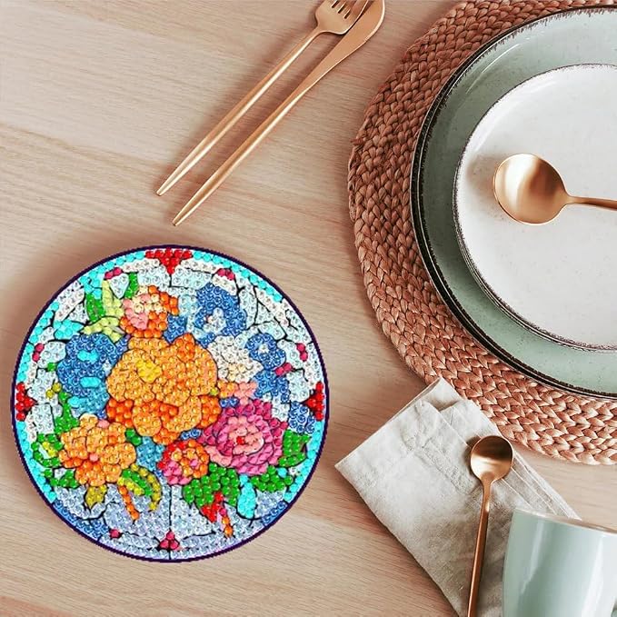 ijbnhd Mandala Diamond Painting Coasters Kit
