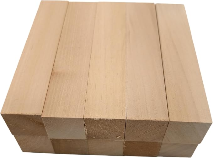 10PCS Basswood Carving Blocks, Whittling Wood Carving Kit, Unfinished Wooden