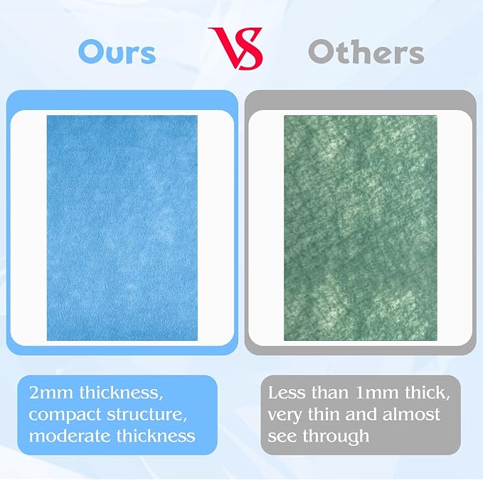NEBURORA 20 Pcs 2mm Thick Stiff Felt Sheets