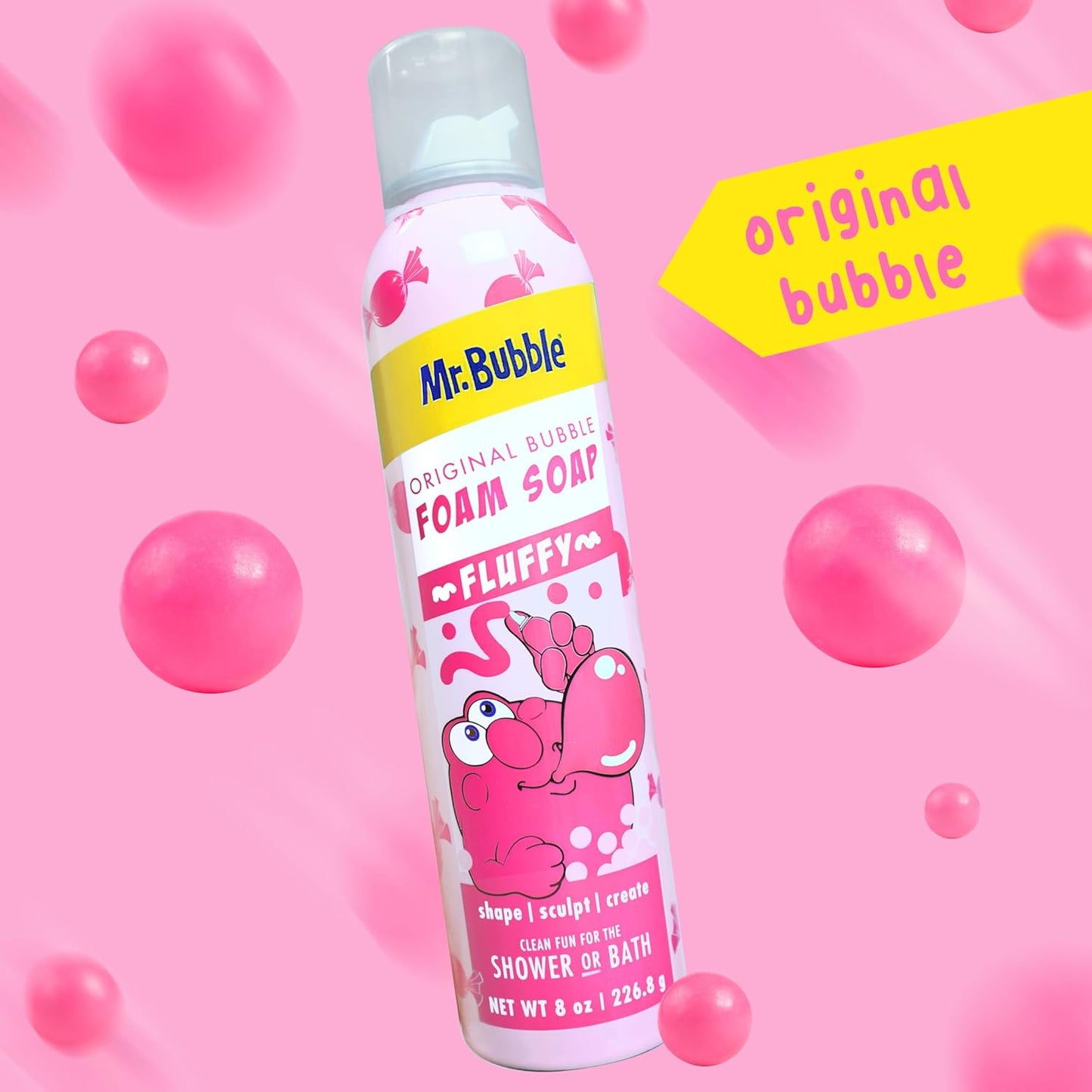 Mr. Bubble Original Foam Soap, Bubblegum Scent, 8 OZ, pack of 6