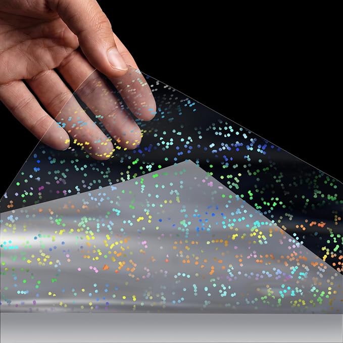 36 Sheets Holographic Laminate Sheets Clear Self Adhesive Sticker Paper |