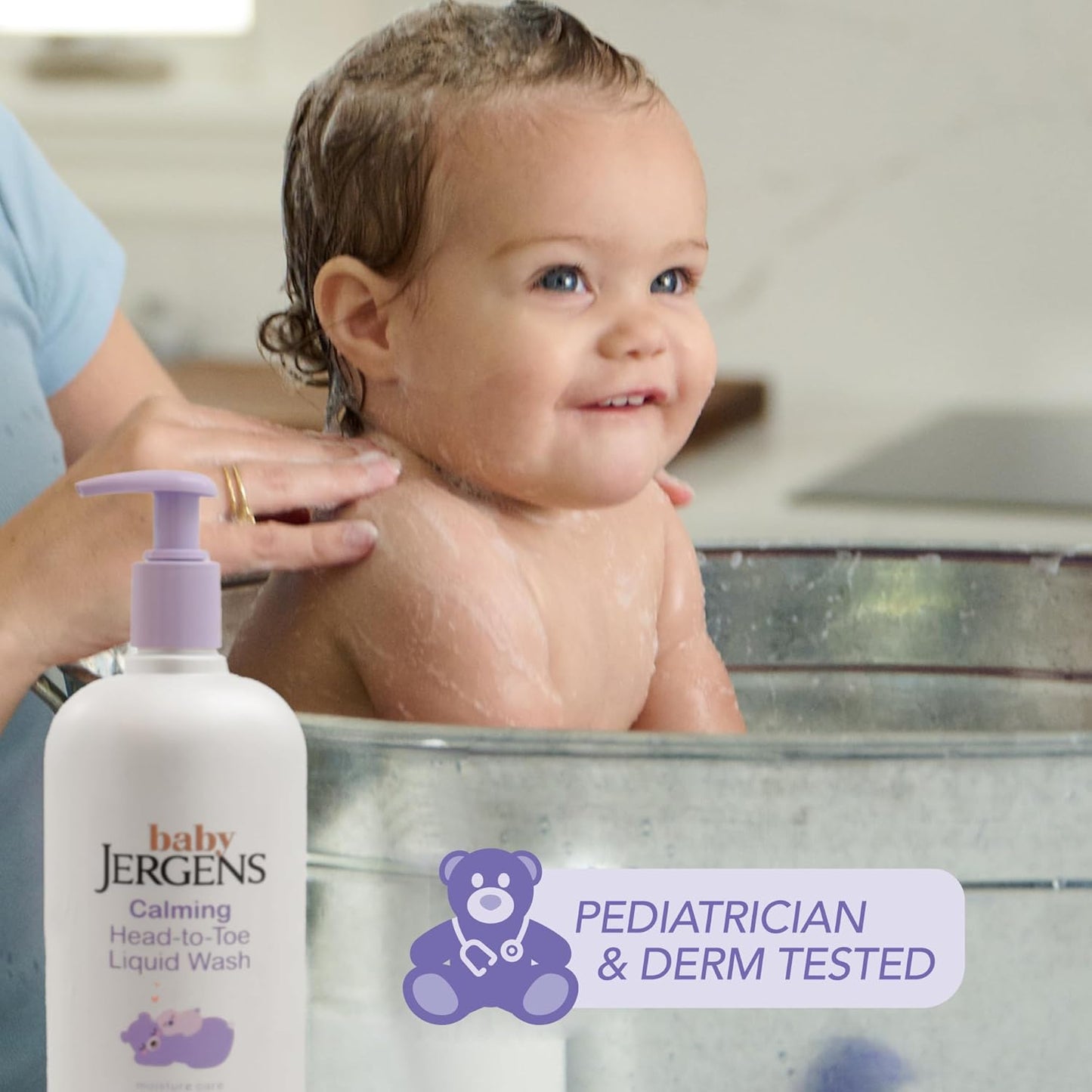 Jergens Baby Calming Head to Toe Liquid Baby Wash, Body Wash and Shampoo, Tear Free, 20 Fl Oz