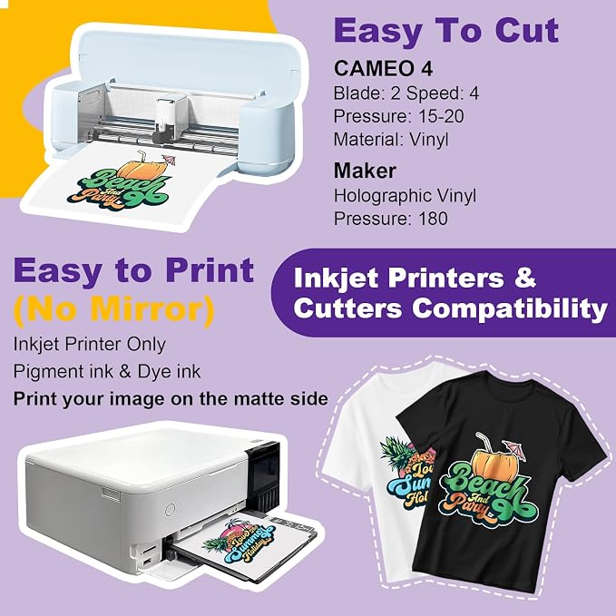 TECKWRAP Printable Heat Transfer Vinyl & Mask Sheets