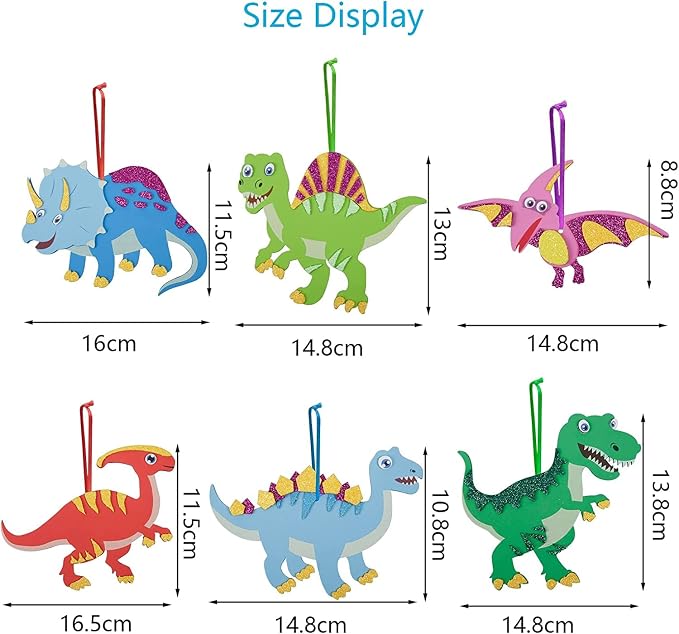 Fennoral 12 Pack Dinosaur Craft Kit