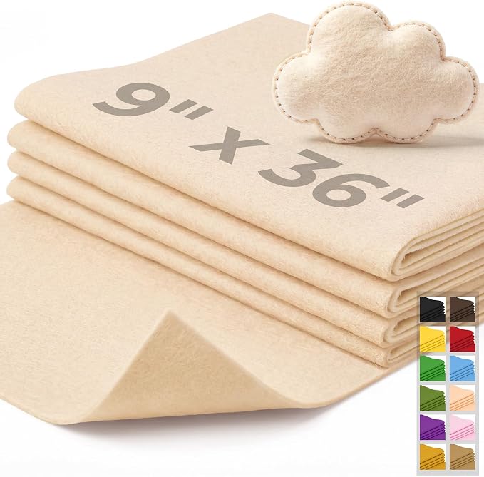 IONTACH 9" X 36" Soft Felt Sheets 1.6mm Thick | Acrylic Felt Fabric