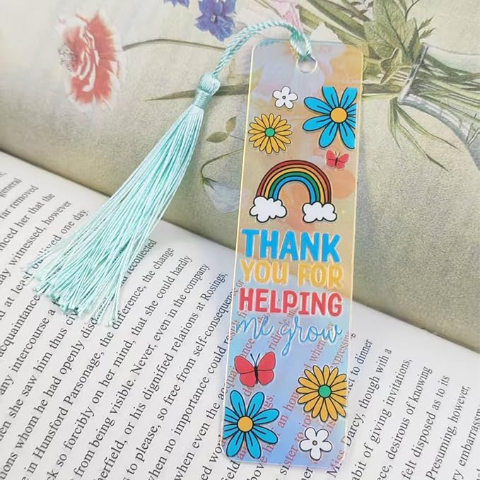 120Pcs Acrylic Bookmark Blanks Kits, Iridescent Clear Bookmarks Bulk