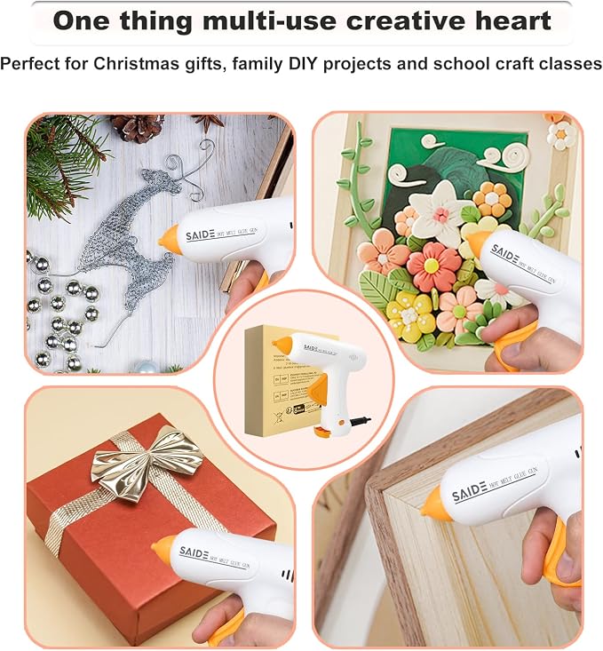 SAIDE Hot Glue Gun for Crafts Mini Glue Gun Kit Fast Heating Constant Temp 20W