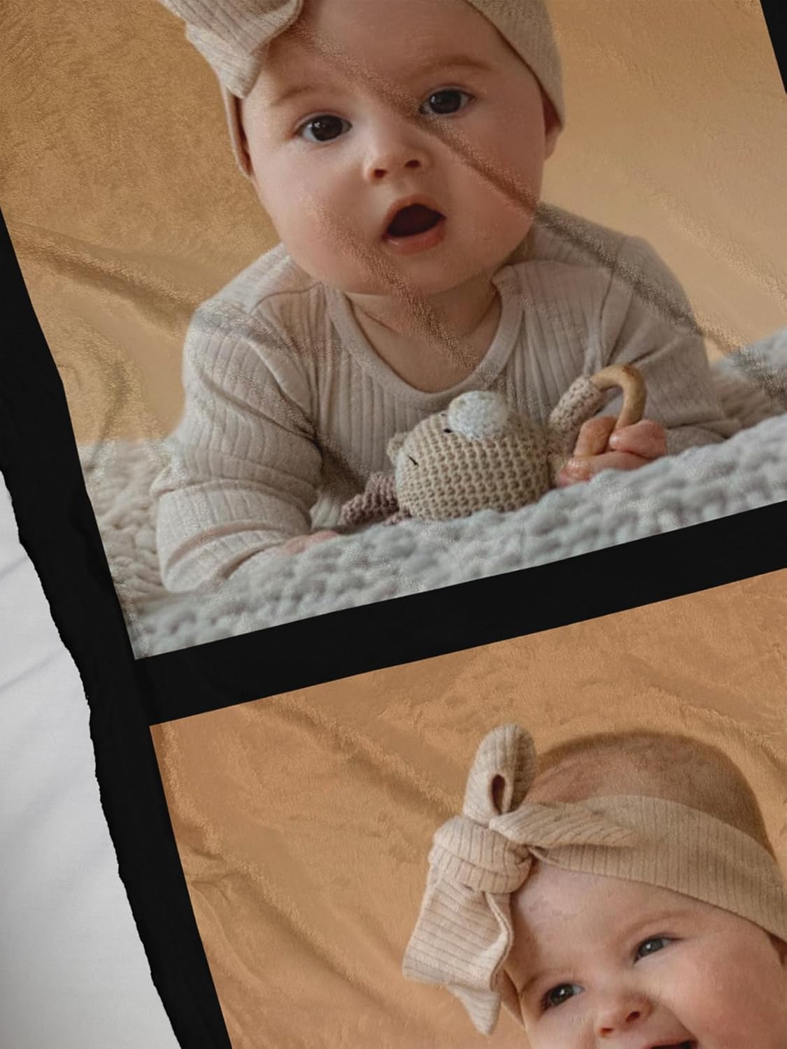 Personalized Photos Blanket Custom Blanket with Picture Text Customizable Flannel Blankets for Birthday Gift, 40 * 50in