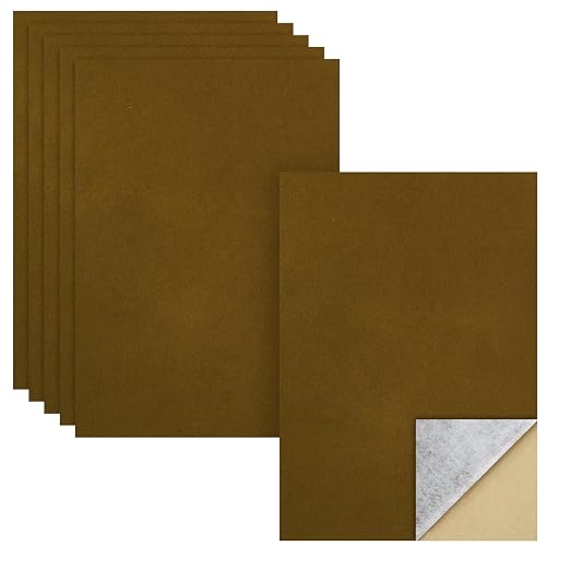 Biaungdo Brown Self Adhesive Felt Sheets, 8 x 12 Inch, Felts Fabric