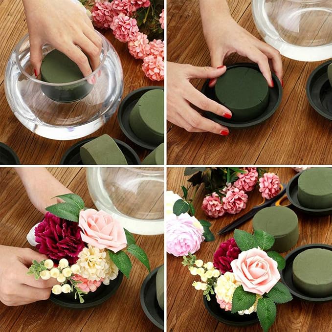 20 PCS Round Floral Foam, Wet Florist Floral Foam Block Flower Arrangement
