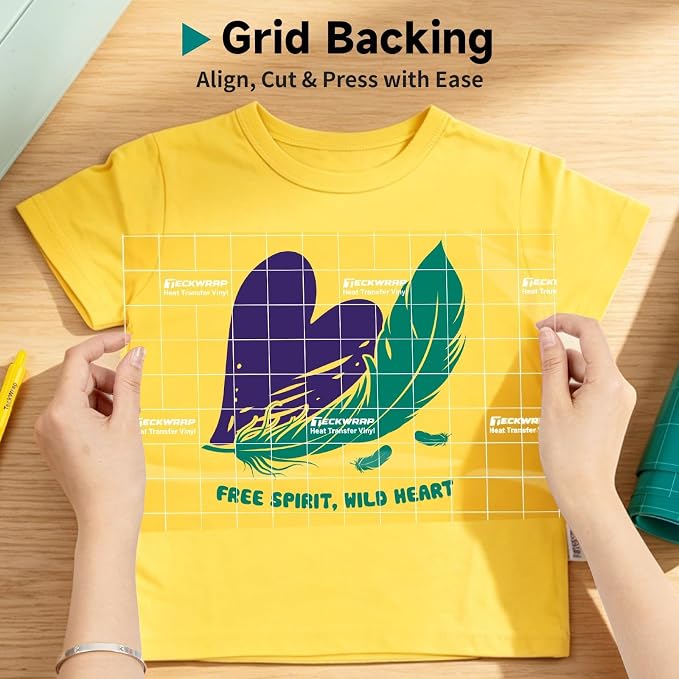 TECKWRAP Heat Transfer Vinyl for T-Shirts, 50+ Washes, REACH Certified & Dryer