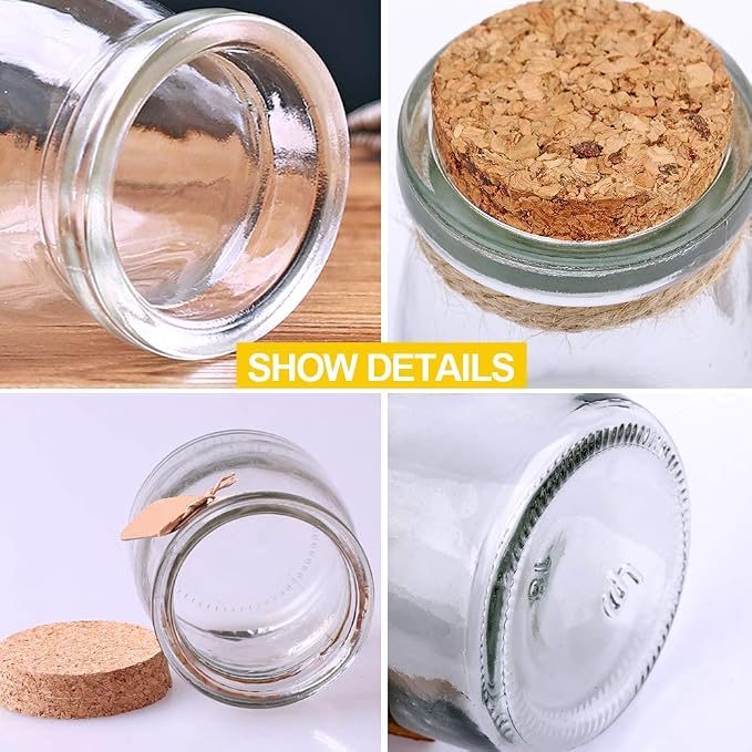 30Pcs Small Glass Jars with Lids，3.4 oz Small Glass Potion Bottles | Small Jars