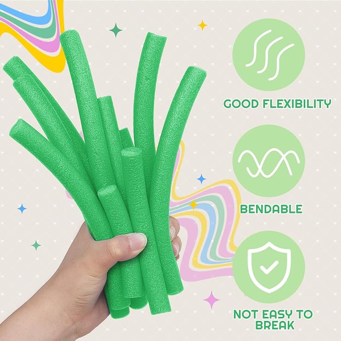 Frienda 5/8 Inch x 40 Ft Dark Green Foam Noodles