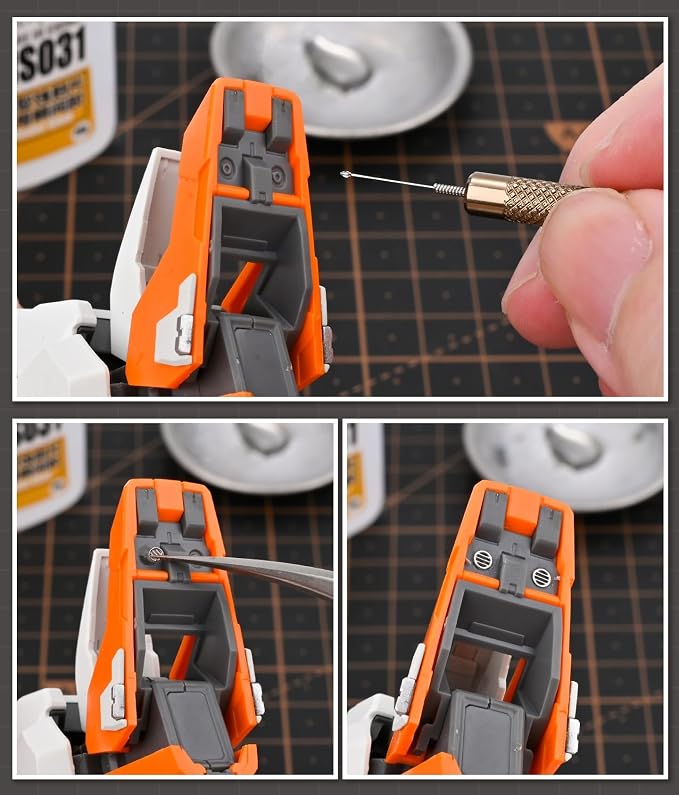 ANSAI 3-Piece 3 Colors Mini Precision Hobby Tool Set, Metal Applicator Needles