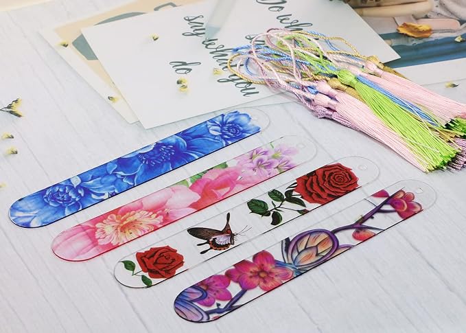 Blank Clear Acrylic Bookmarks Penta Angel 20Pcs Plastic Craft Transparent