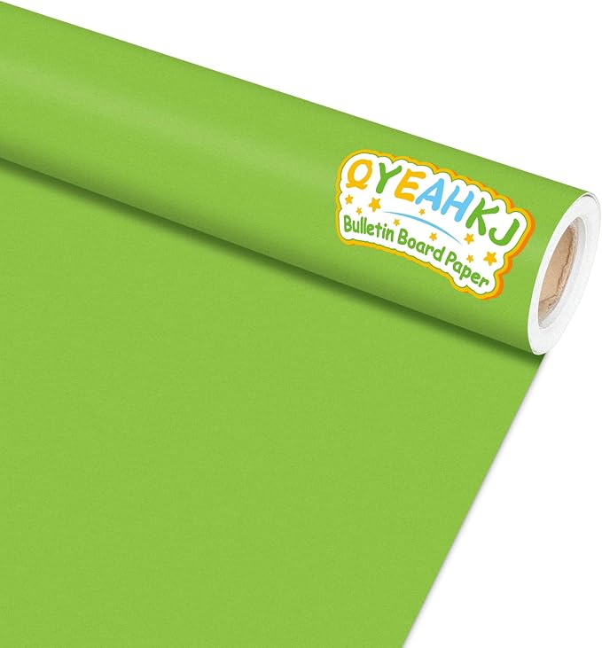 Qyeahkj 17.7in x 20ft Bulletin Board Paper Roll Bulletin Board Background Paper