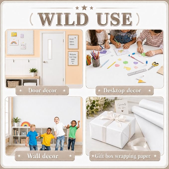 White Bulletin Board Roll Non-Woven Fabric Poster 16in X 12ft | Back to School