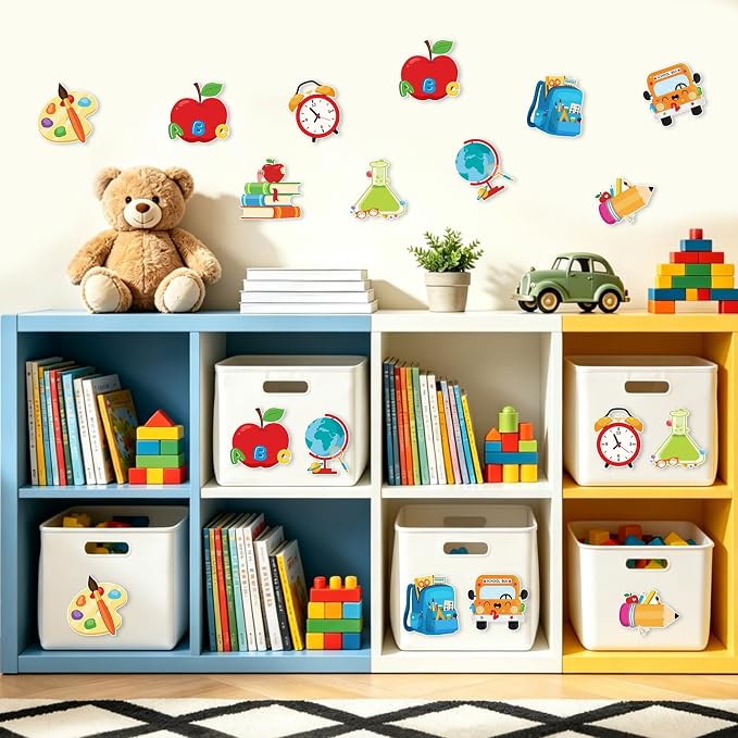 54Pcs Back to School Cutouts, Classroom Theme Bulletin Board Decoration