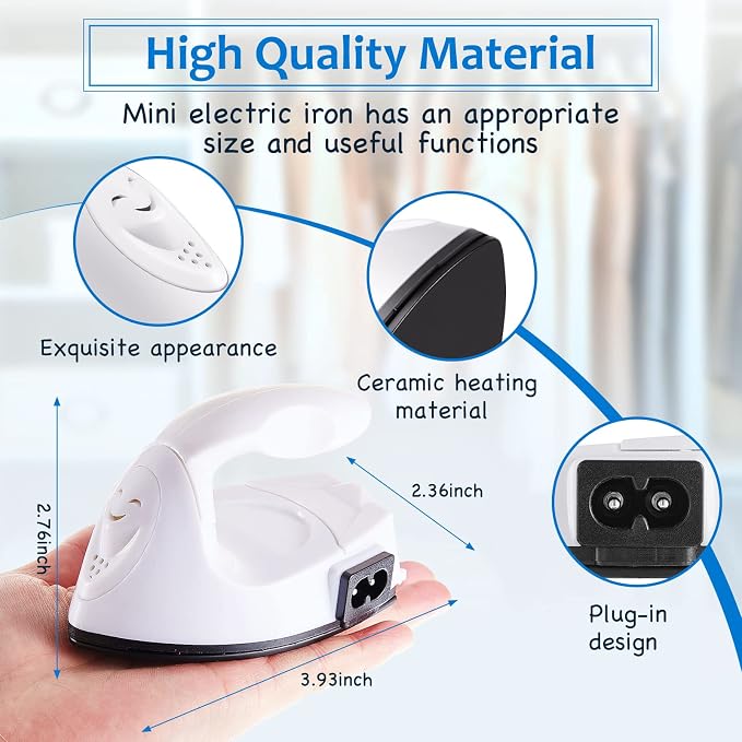 Honoson Mini Craft Iron Mini Heat Press Small Iron 3.93 x 2.36 x 2.76 in