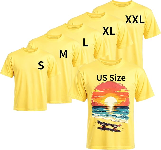 Joyclub 5 PCS Unisex Sublimation Blanks Bulk Polyester T Shirts