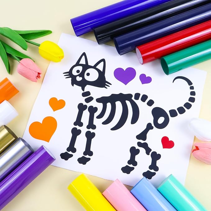 MEVOREW Heat Transfer Vinyl Bundle-12x3FT Iron on Vinyl