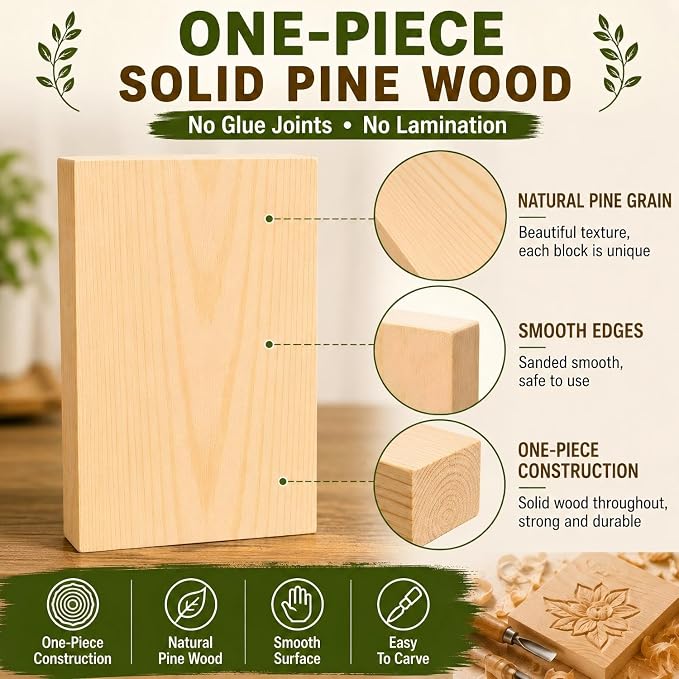 Unfinished Wood Blocks for Crafting
