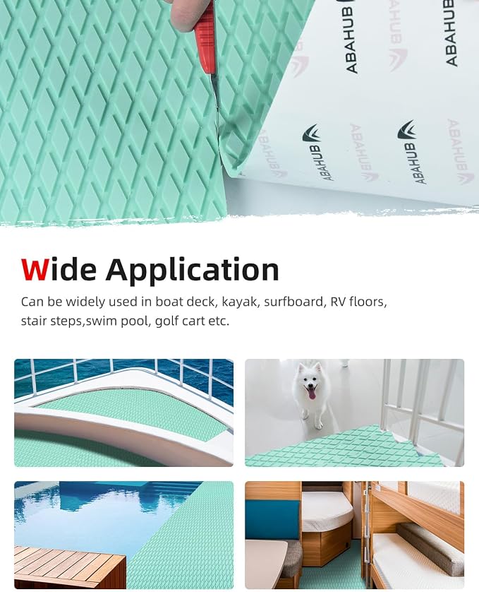 Abahub EVA Foam Boat Flooring Self-Adhesive Decking Surfboard Traction Pad |