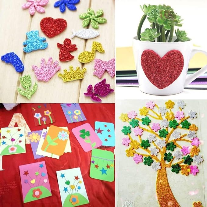 10 Sheets Glitter Cardstock Paper