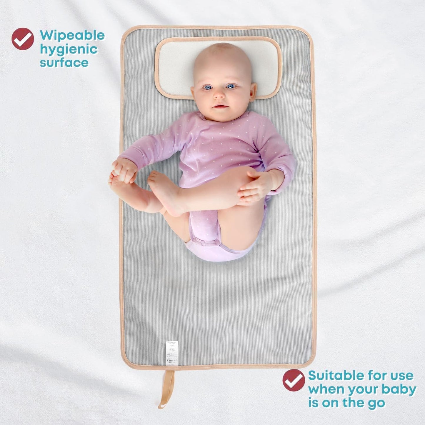 Hamur Home Portable Changing Pad – Waterproof, Washable & Easy Wipe Clean, Foldable Travel Baby Changing Mat for Diaper Bag, Compact & Lightweight, Must-Have for Newborns (Halloween Pattern)