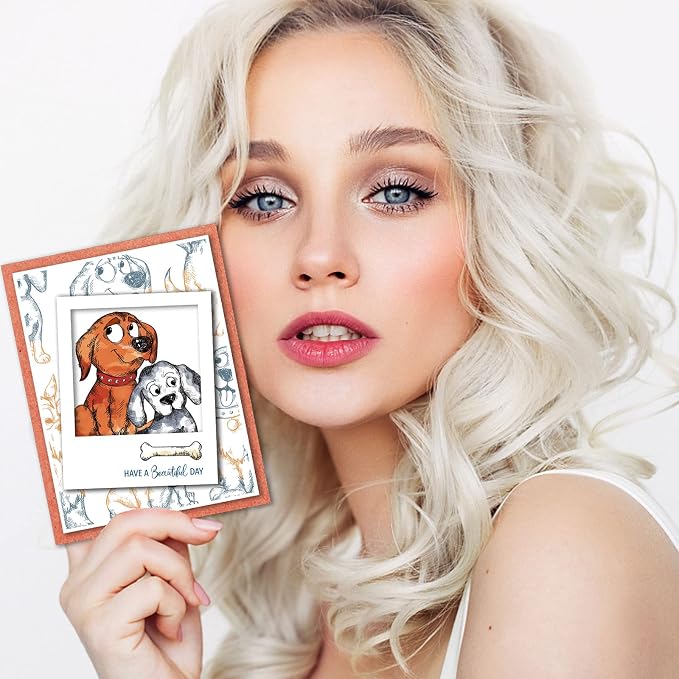 GLOBLELAND Cartton Dogs Clear Stamps