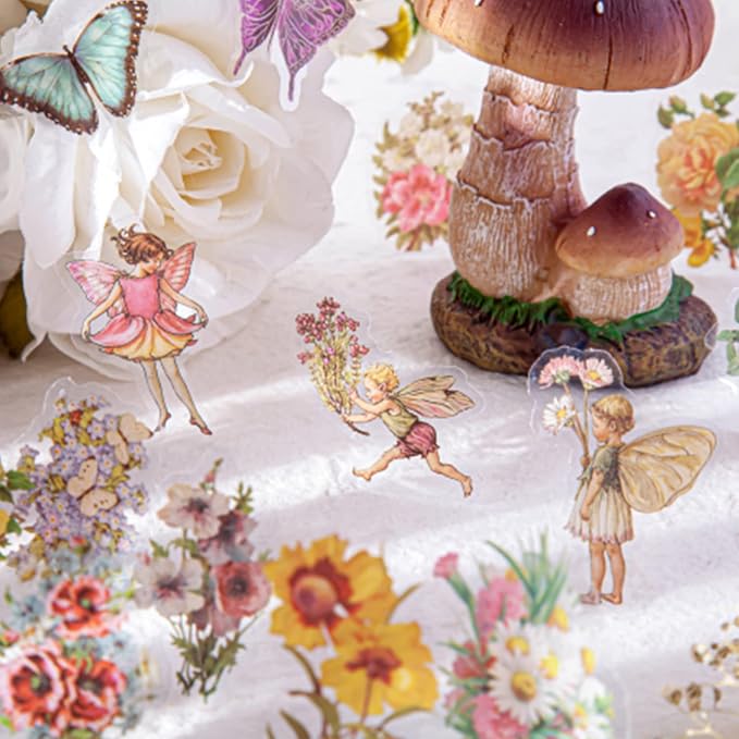 180Pcs Vintage Fairy Stickers Scrapbooking Floral Craft | High quality