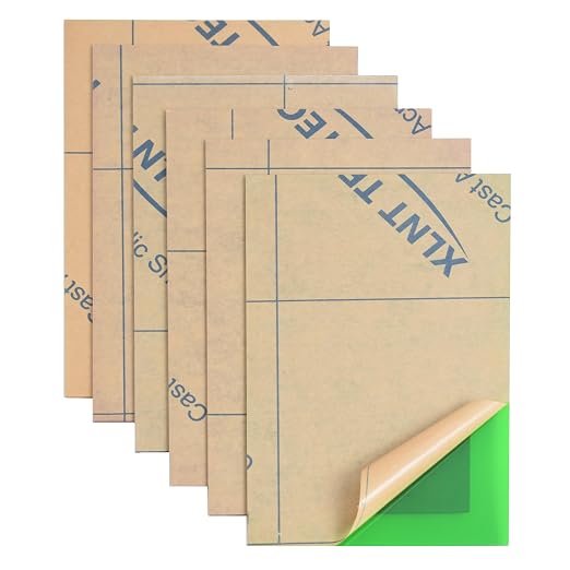 6 PCS Transparent Green Cast Acrylic Sheets 8" x 12" x 0.118", Plexiglass