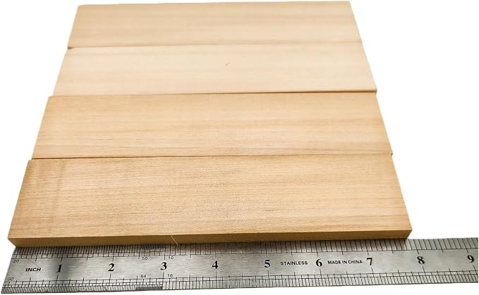 4PCS Unfinished Basswood Blocks