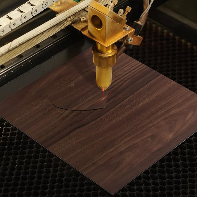 24 Pcs Walnut Unfinished Wood Craft, 3MM 1/8" x 12" x 12" Walnut Unfinished