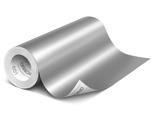 ORACAL 651 Matte Metallic Silver Grey Vinyl Durable Roll Easy to Weed Permanent